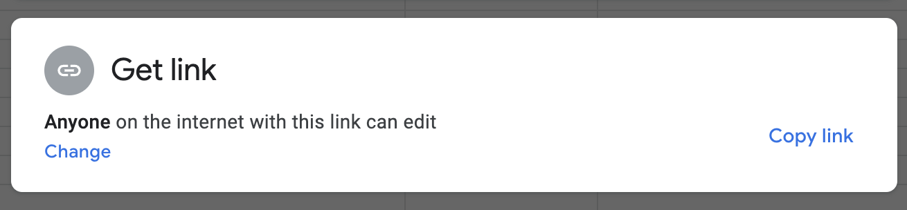 Google Sheets - Get Link Google Sheets - Get Link